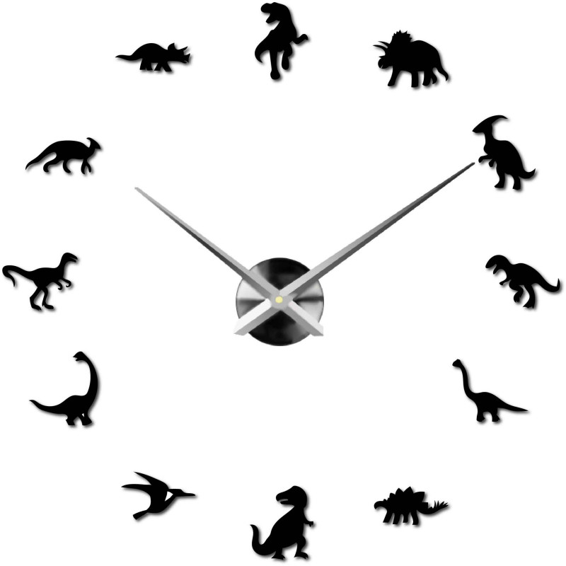 Zrcadlové nástěnné hodiny velké dinosauři
