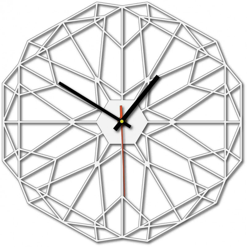 Geometrické nástěnné hodiny také černé X0097