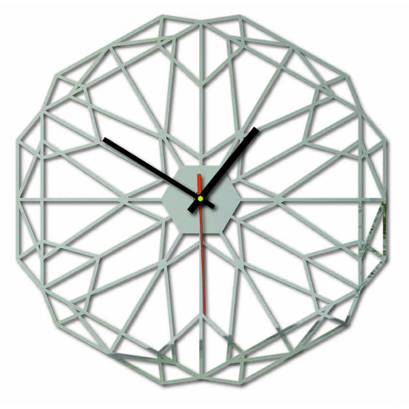 Geometrické nástěnné hodiny také černé X0097