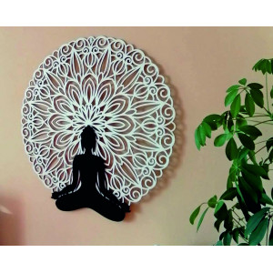 Download Artistic Mandala Picture On The Wall Made Of Plywood Rear Part Poplar Original Color Of Front Part Of Your Choice L Sentop Iwa