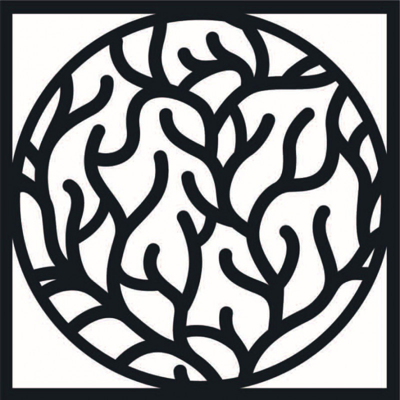 Moderní obraz na zeď větve v rámu - STEITI