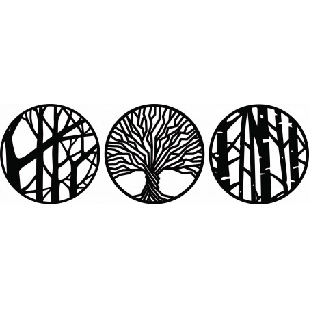 Třídílná nástěnná dekorace - YOSED