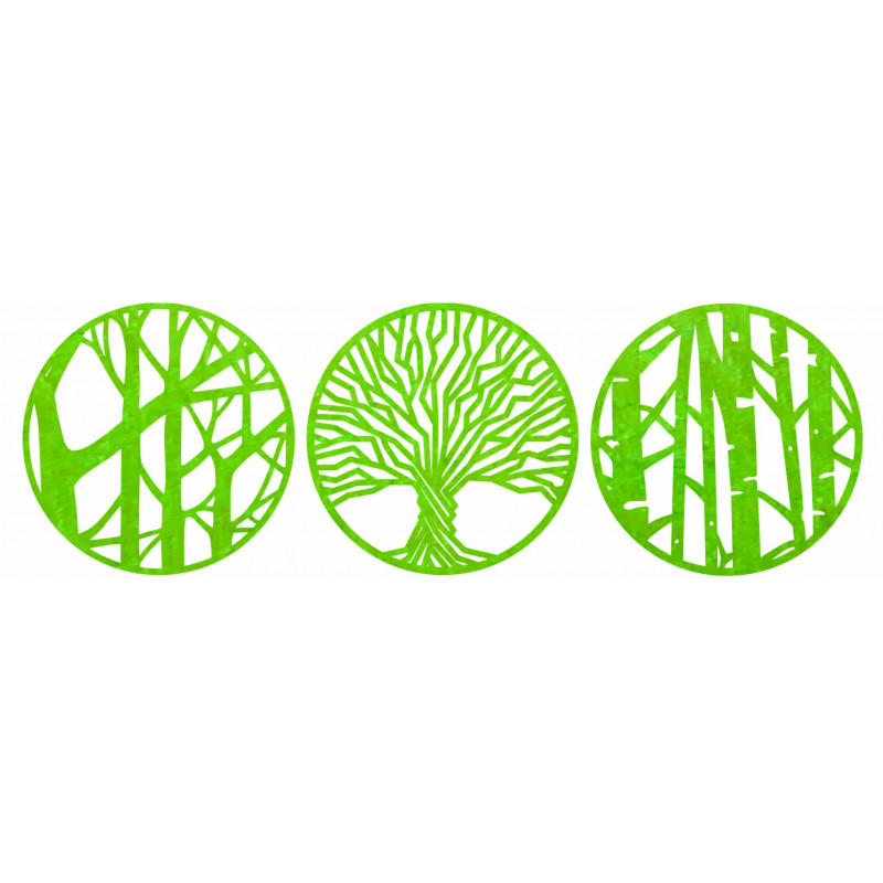 Třídílná nástěnná dekorace - YOSED