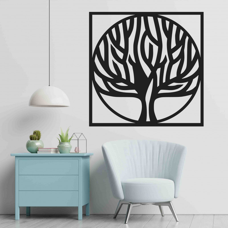Stylesa - Dřevěný obraz na zeď strom v rámu UASVED