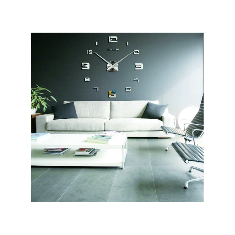 Nalepovací nástěnné hodiny zrcadlové PROFI HODINY 3D