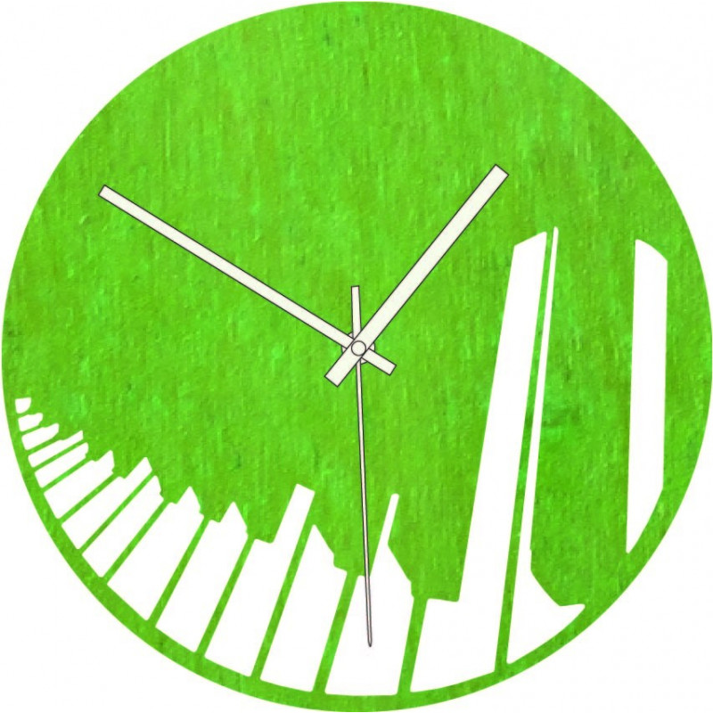 Dřevěné hodiny piano symphony černé a barevné -...