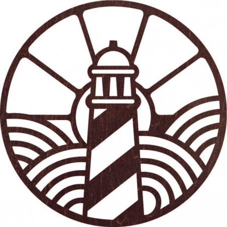 Dřevěný obraz s motivem majáku - FEDRO