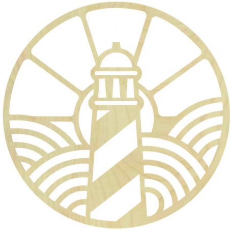 Dřevěný obraz s motivem majáku - FEDRO