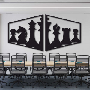Elegantní obraz na stěnu šachové figurky - MIVAL | SENTOP