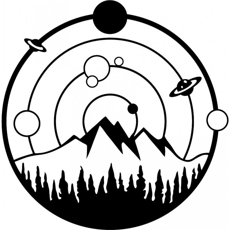 Originální nástěnná malba planety ve vesmíru -...