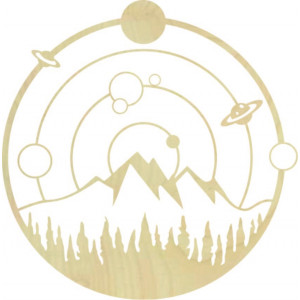 Originální nástěnná malba planety ve vesmíru - SILENY 2