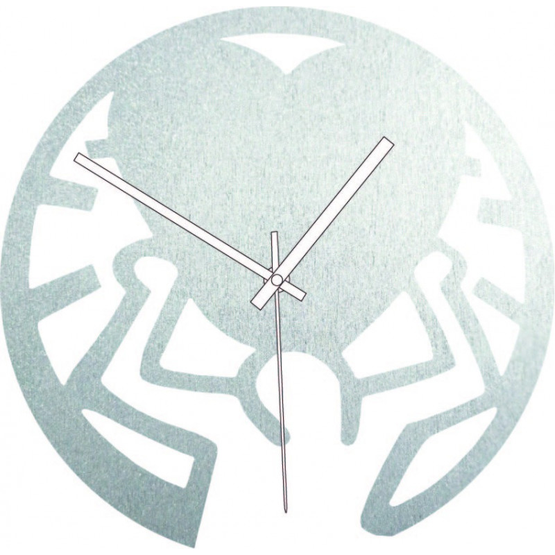 Dřevěné hodiny - láska na ramenou černé a...