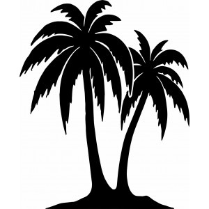 Vyřezávaný obraz na stěnu palmy - TROPICAL | SENTOP 2