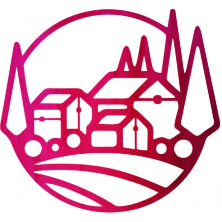 Dřevěný obraz na zeď domky