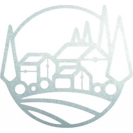 Dřevěný obraz na zeď domky