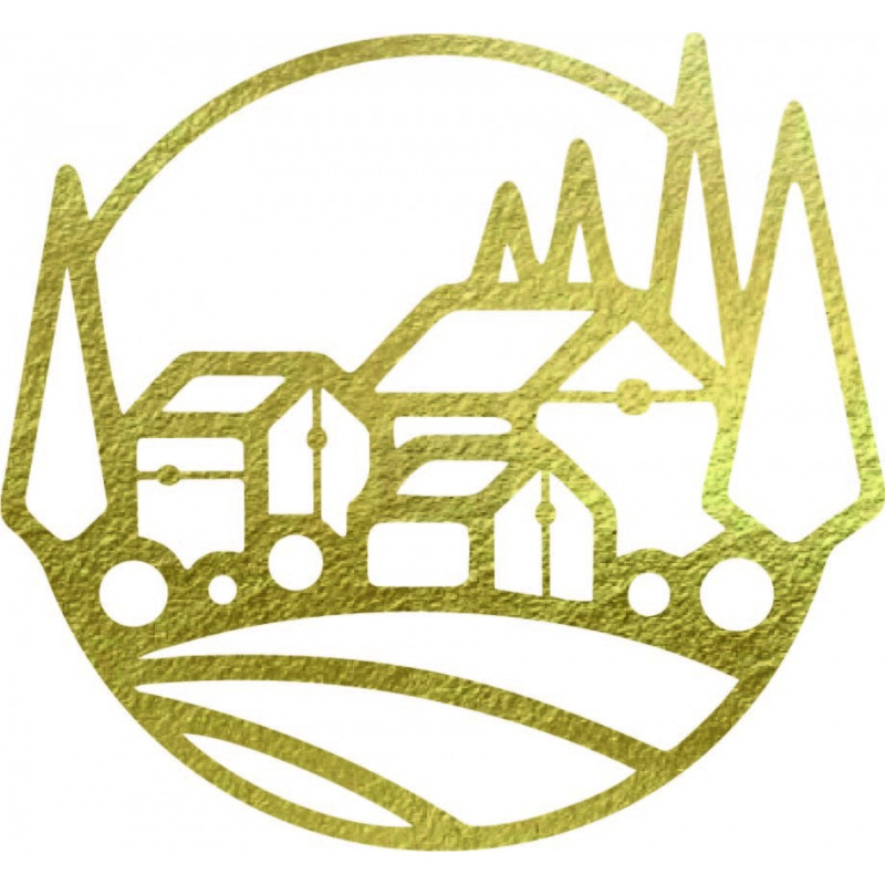 Dřevěný obraz na zeď domky