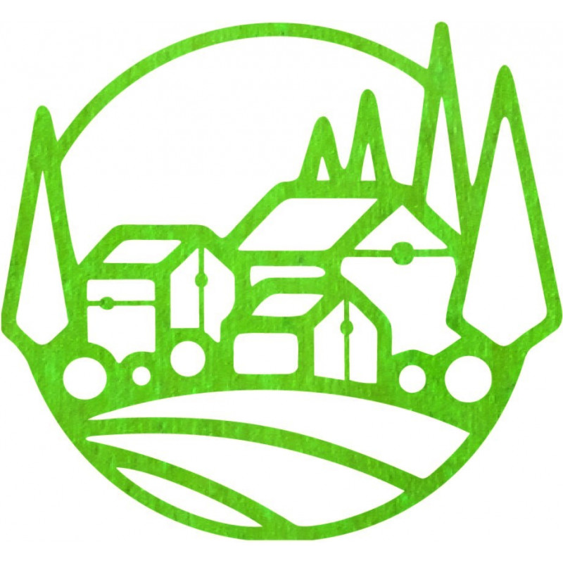 Dřevěný obraz na zeď domky