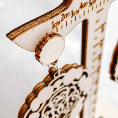 Dřevěné přírodní visící náušnice AURORA - MONATY | SENTOP N006