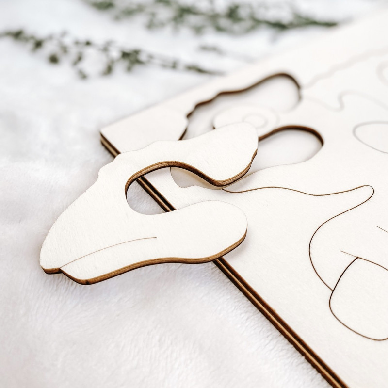 Dřevěná montessori vkládačka pro děti -...