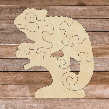 Dřevěná montessori vkládačka pro děti - CHAMELEÓN | SENTOP H014