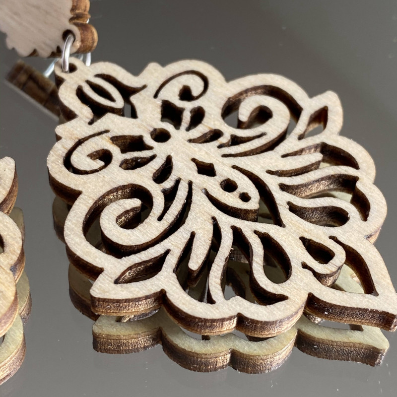 Monaty náušnice ze dřeva Silente | SENTOP N009