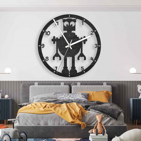 Hodiny na zeď pro děti robot - MELVAR