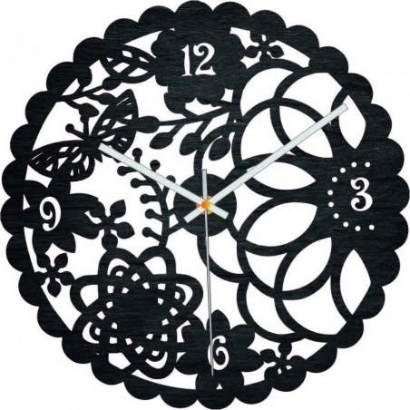 Dřevěné nástěnné hodiny Motýlí louka - FORSED