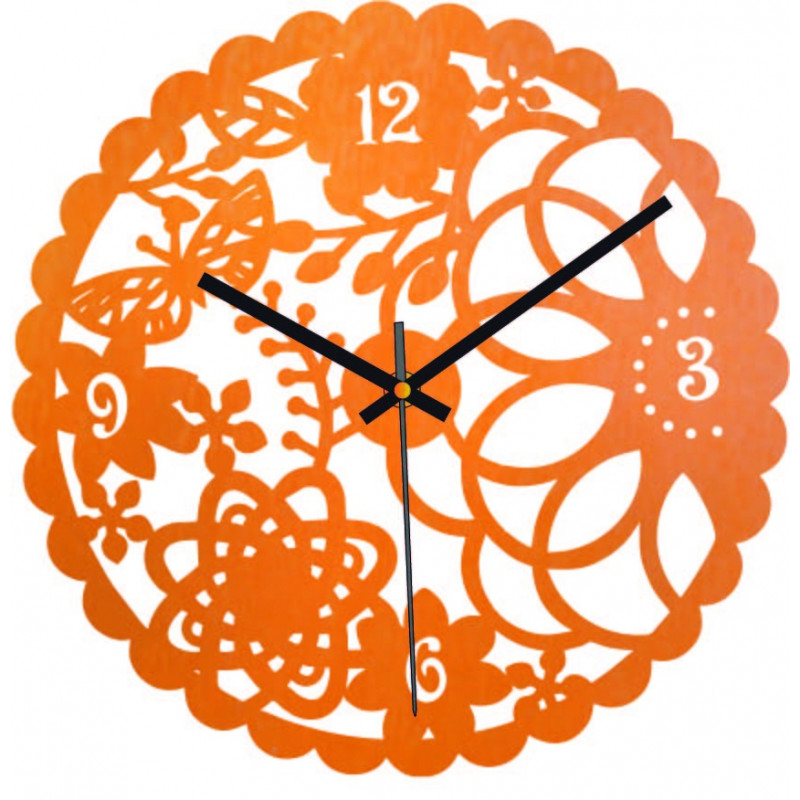 Dřevěné nástěnné hodiny Motýlí louka - FORSED