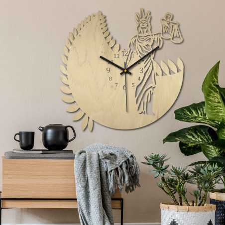 Hodiny znamení zvěrokruhu - Váhy - černé i přírodní