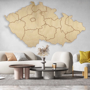 Dřevěná nástěnná mapa Česká republika - 14 kusů | SENTOP... 2