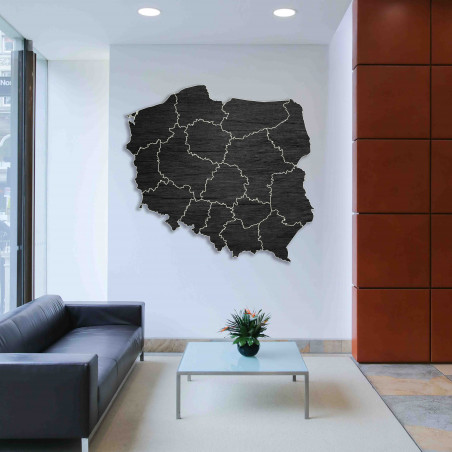 Dřevěná nástěnná mapa Polská republika - 16 dílků | SENTOP M003