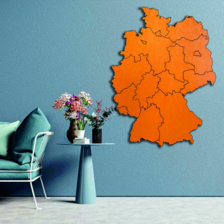 Dřevěná nástěnná mapa Německo - 16 dílků | DOUU