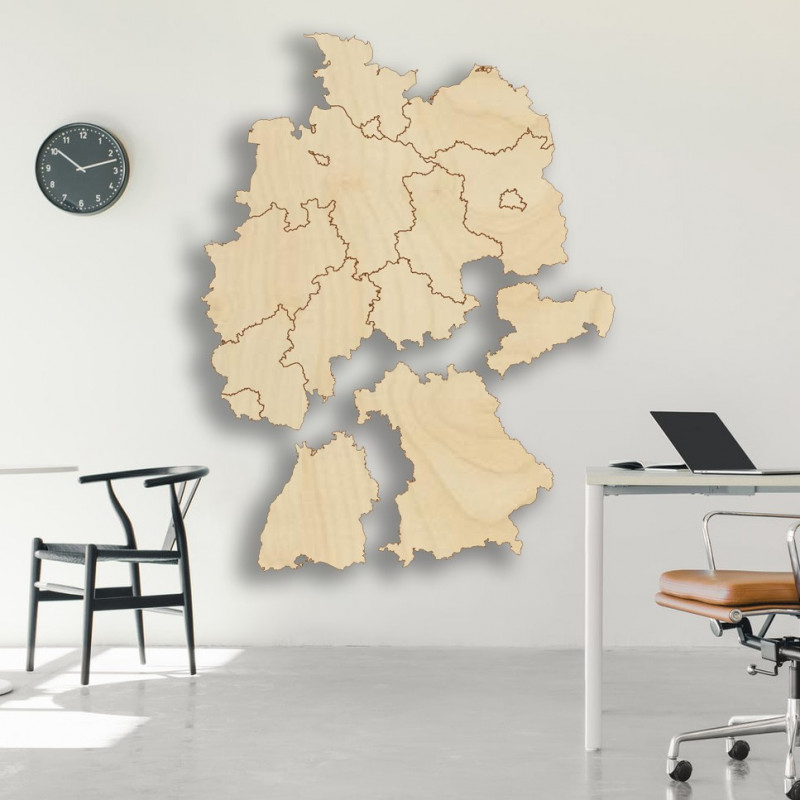 Dřevěná nástěnná mapa Německo
