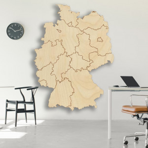 Dřevěná nástěnná mapa Německo