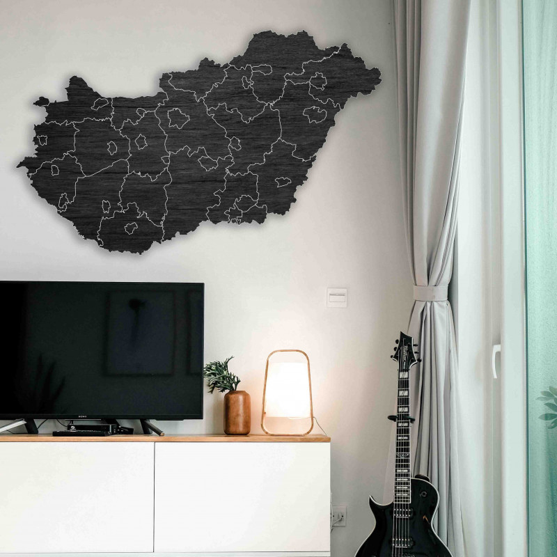 Dřevěná nástěnná mapa Maďarska - 40 kusů | SENTOP M005