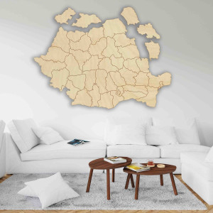 Dřevěná nástěnná mapa Rumunska - ROMA 2