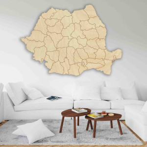 Dřevěná mapa na stěnu Rumunsko - 42 ks | SENTOP M006