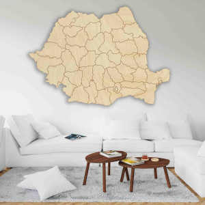 Dřevěná nástěnná mapa Rumunska - ROMA