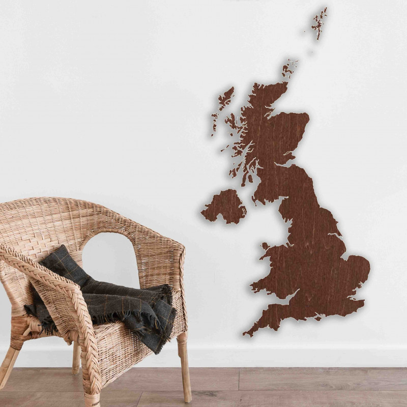 Dřevěná mapa na stěnu Spojené království | SENTOP M007