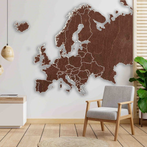 Dřevěná mapa na stěnu Evropa | SENTOP M009 2