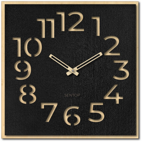 Celodřevěné nástěnné hodiny z HDF desky mají polomatný povrch a vyznačují se vysokou odolností odolností
