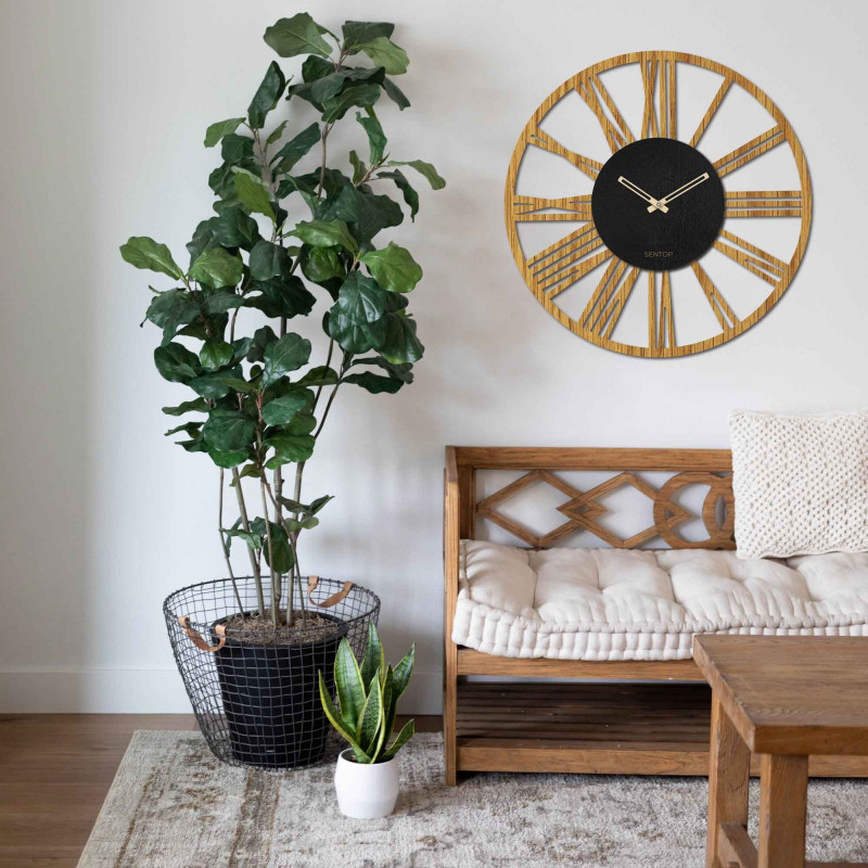 Nástěnné hodiny s římskými číslicemi dub - ORFERIG