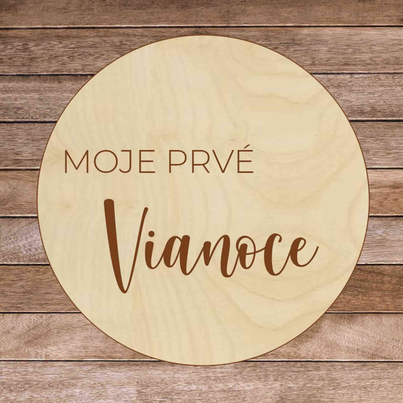 Dřevěný milník - Moje první Vánoce 1 ks