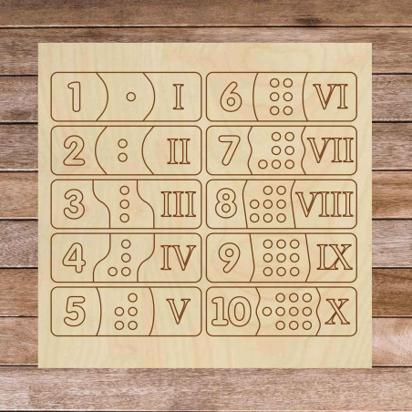 Dětská dřevěná skládačka - Římské číslice 30 dílků | SENTOP H003