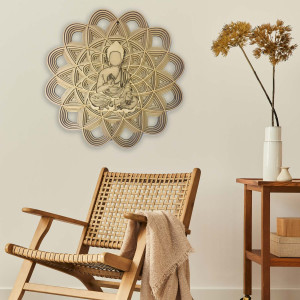 3D obraz na zeď - Sentop | Mandala Buddha | 90 x 90 cm |... 2
