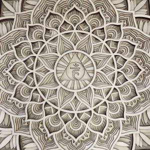 Velký 3D dřevěný obraz na zeď I Mandala komunikace 2