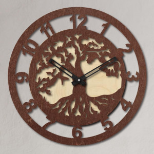 Dřevěné hodiny na zeď strom - Sentop | PR0364-A | arabské