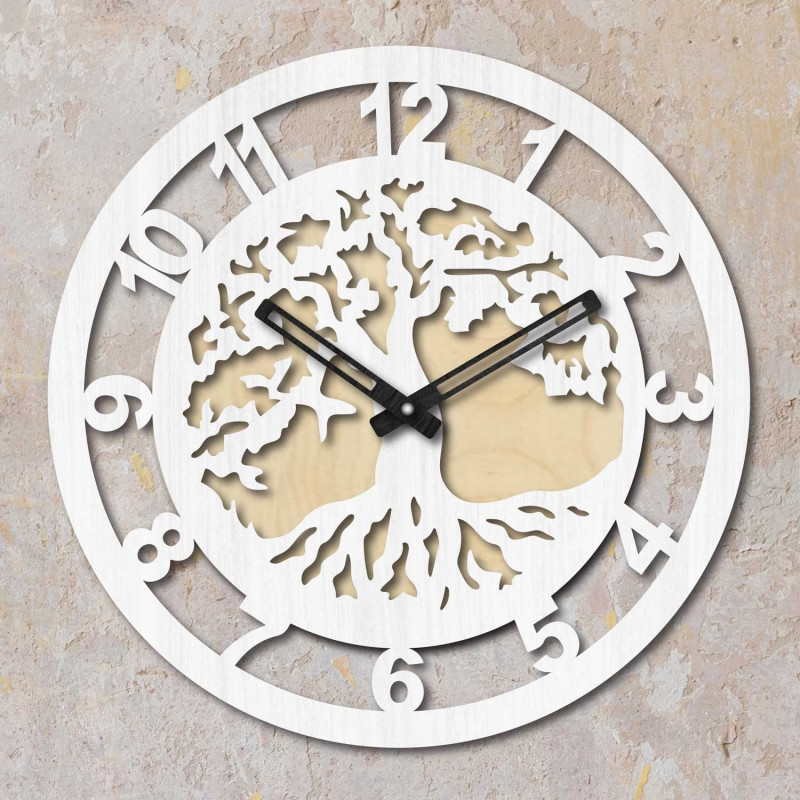 Hodiny na zeď strom arabská čisla - ALECHELY