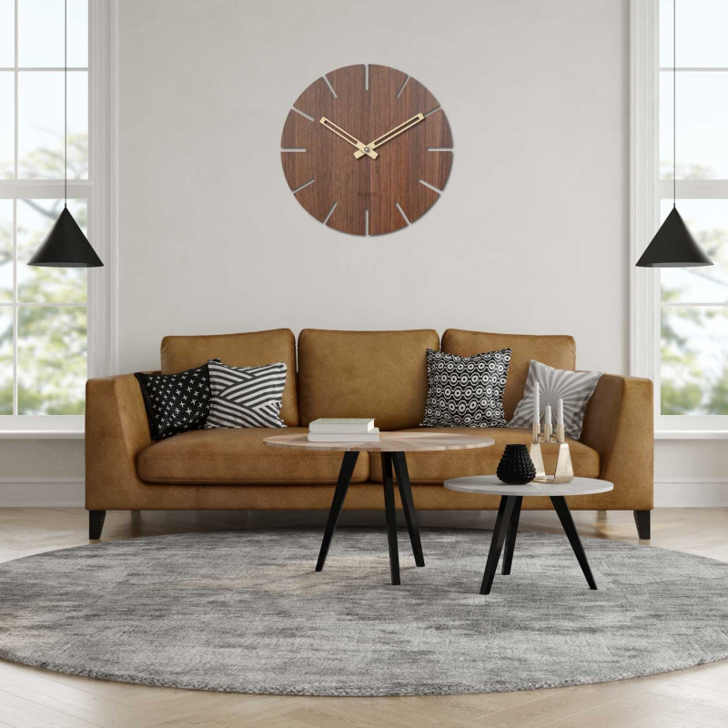 Kulaté hodiny na zeď - Sentop | HDFK034 | dřevěné