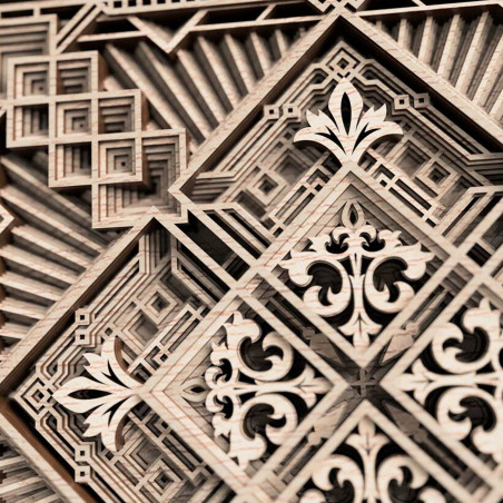 Exkluzivní malba mandalou na zeď 3D square - KREJDER